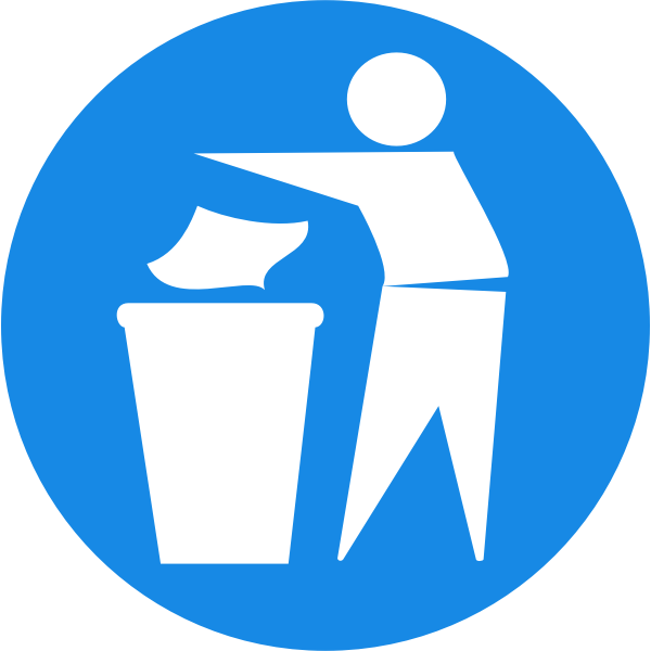 SVG Put rubbish in the bin please icon vector image