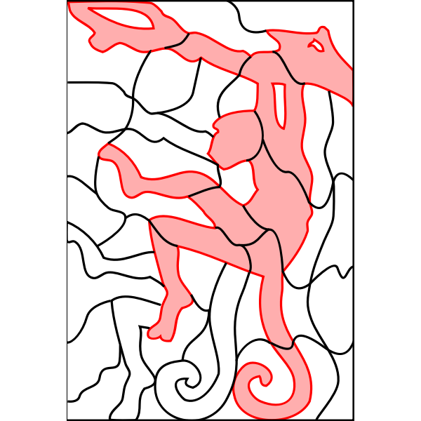 SVG puzzle image monkey
