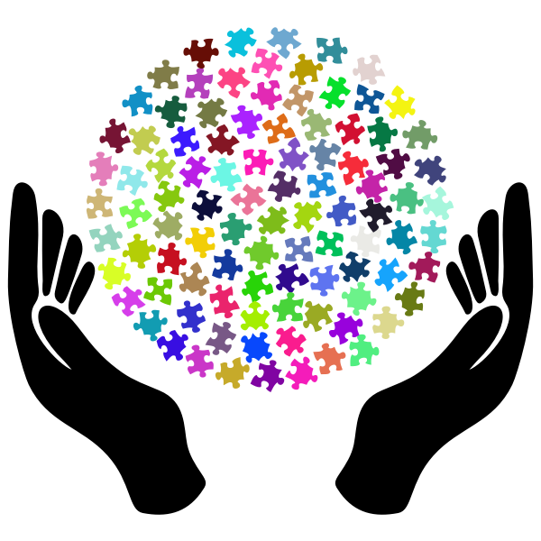 SVG Puzzle in hands