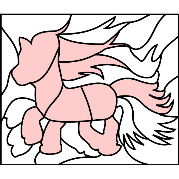 SVG Puzzle picture fantasy pony