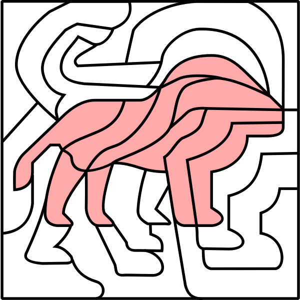 SVG Puzzle picture lion