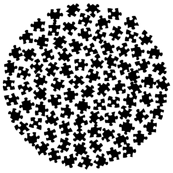 SVG Puzzle pieces circle