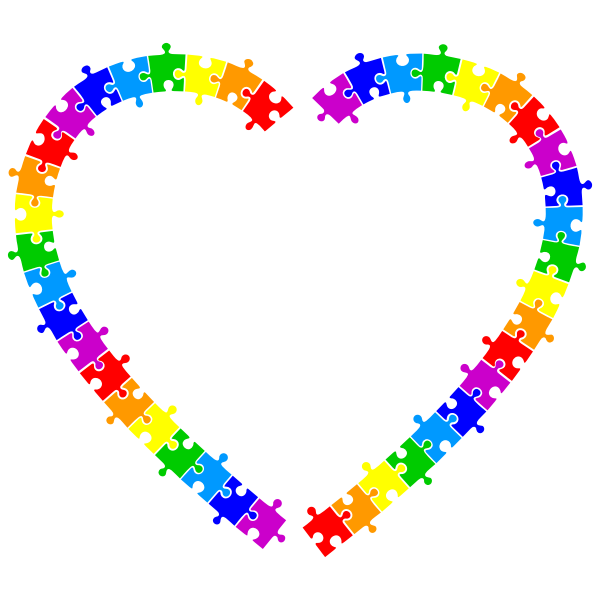 SVG Puzzle pieces heart