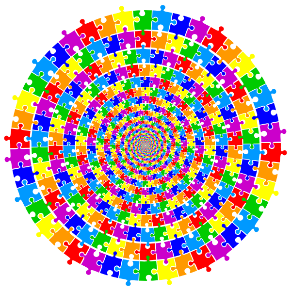 SVG Puzzle Pieces Vortex