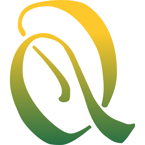 SVG Q letter in yellow and green