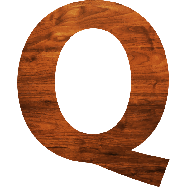 SVG Q wooden letter