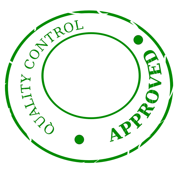 SVG Quality control approved stamp vector graphics