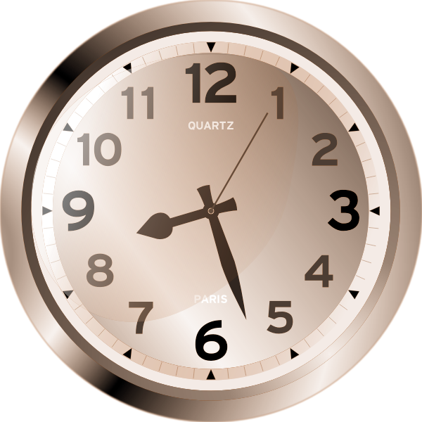 SVG Quartz wall clock vector image