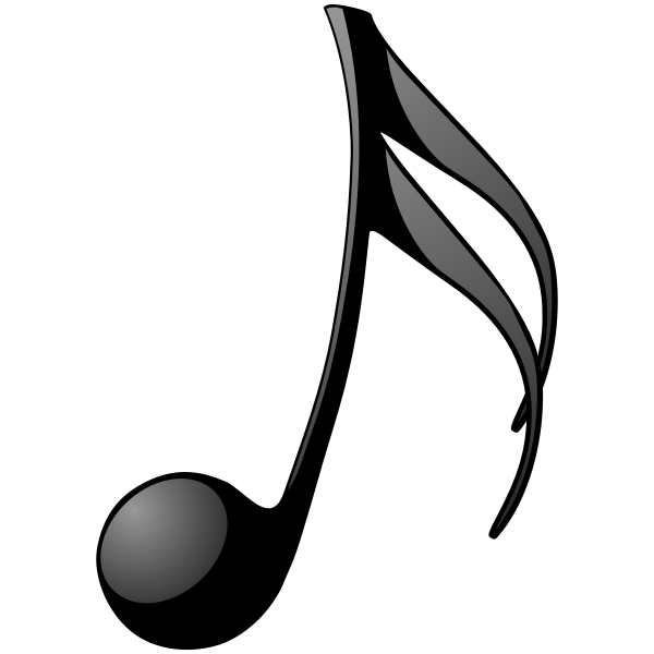 SVG Quaver musical note vector drawing