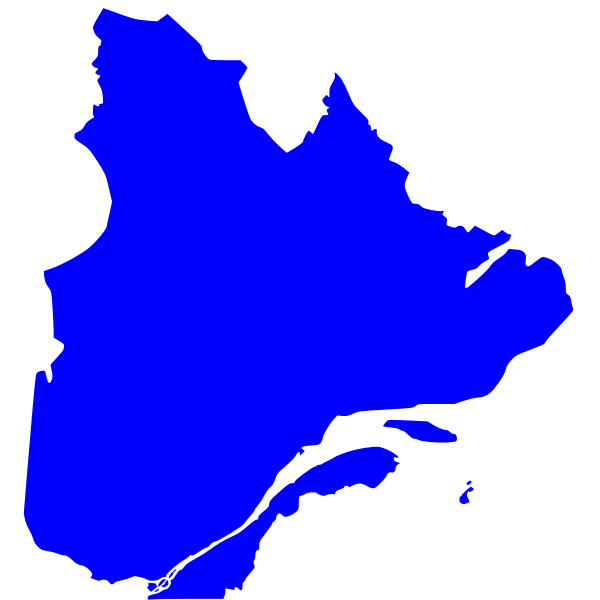 SVG Quebec map
