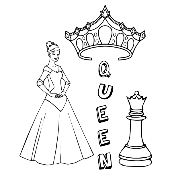 SVG Queen and chess piece