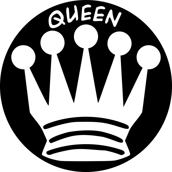 SVG Queen chess figure image