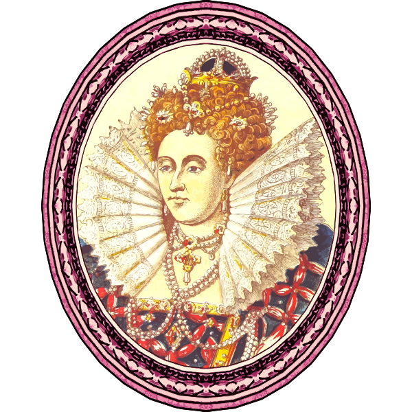SVG Queen Elizabeth I vector drawing