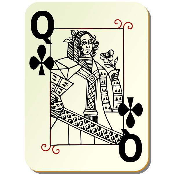 SVG Queen of clubs image