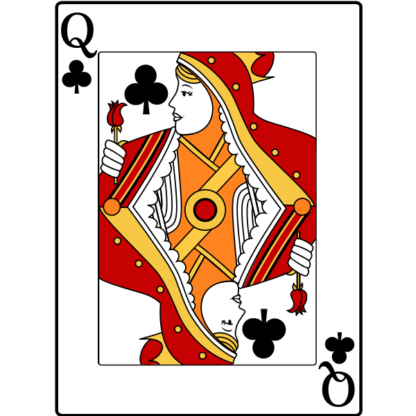 SVG Queen of clubs symbol