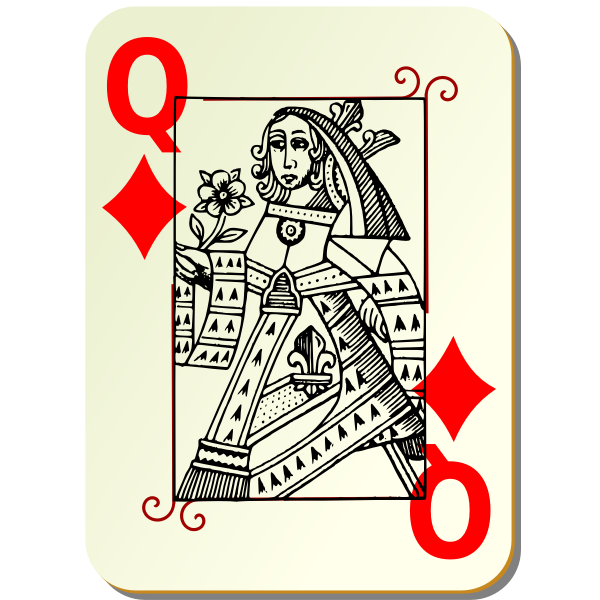 SVG Queen of diamonds image