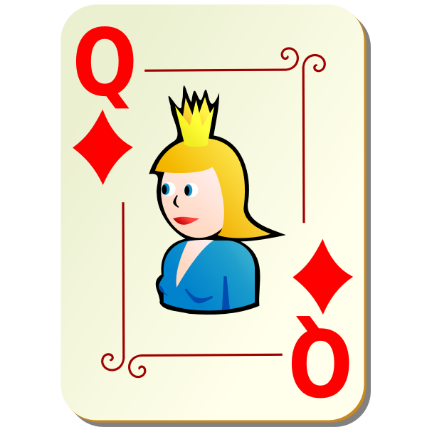SVG Queen of diamonds vector clip art