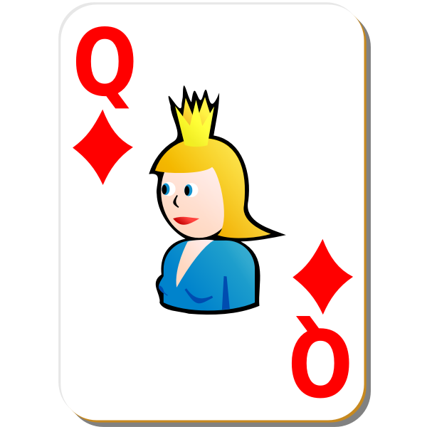 SVG Queen of diamonds vector graphics