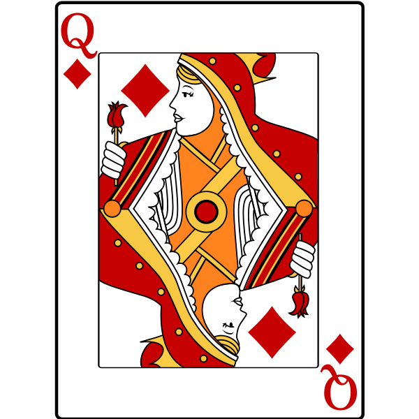 SVG Queen of diamonds vector image