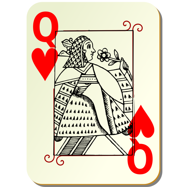 SVG Queen of hearts card