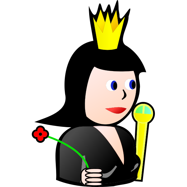 SVG Queen of spades comic vector image
