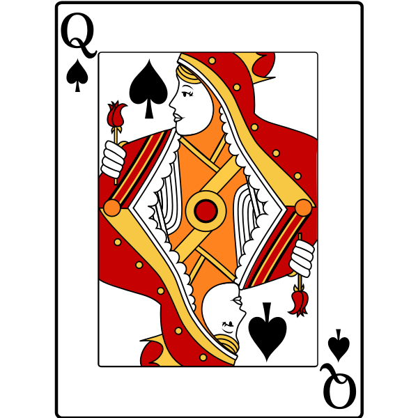SVG Queen of spades image