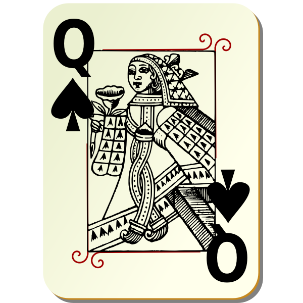 SVG Queen of spades vector image
