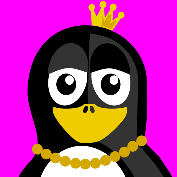SVG Queen penguin image