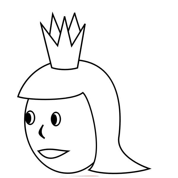 SVG Queen039s head vector drawing