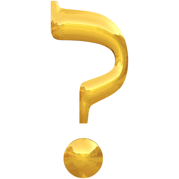 SVG Question mark in golden color