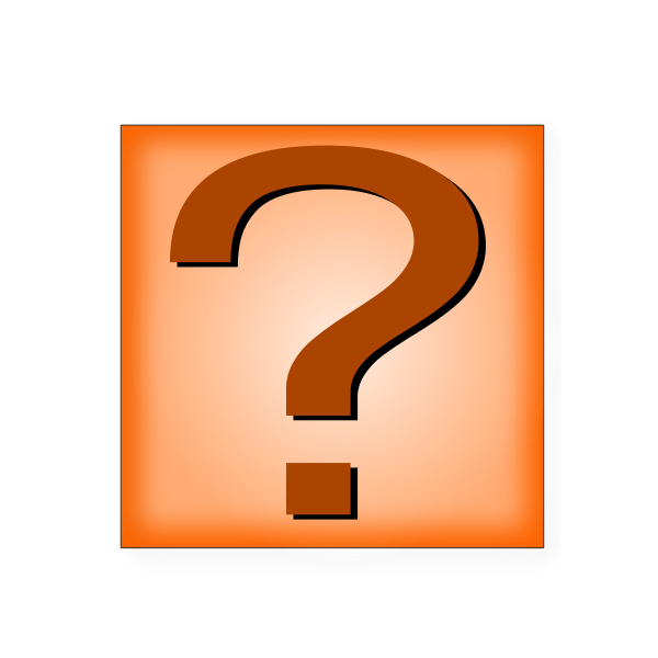 SVG Question Mark Orange Button