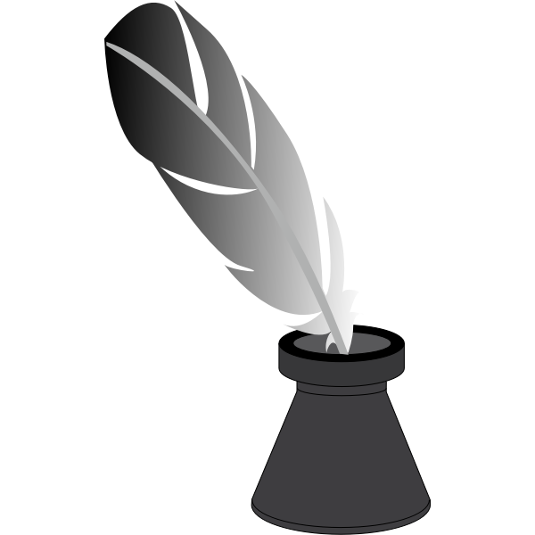 SVG Quill and inkwell image
