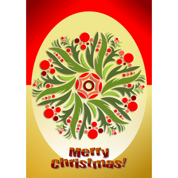 SVG quotMerry Christmasquot poster with Christmas flowers vector clip art