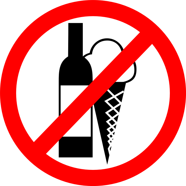 SVG quotNO DRINKS NO ICE CREAMquot sign vector image