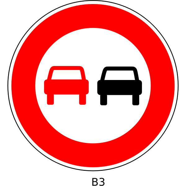 SVG quotNo overtakingquot traffic sign