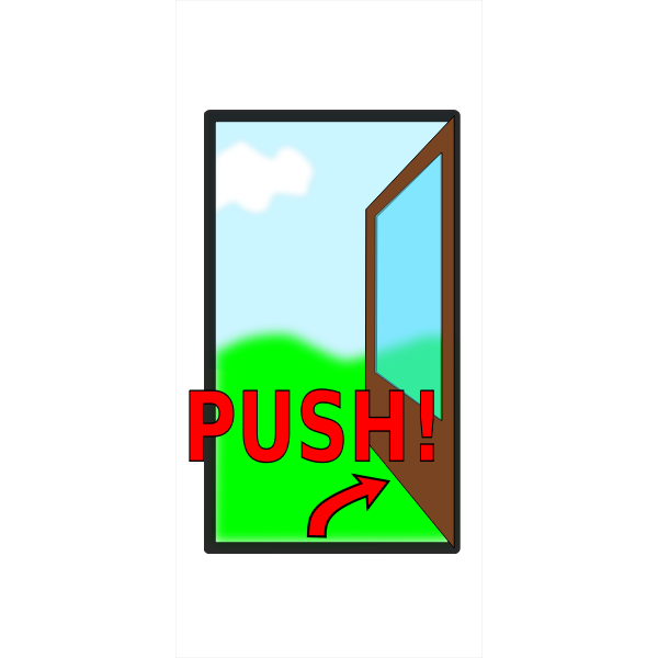 SVG quotPush the doorquot sign