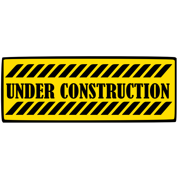 SVG quotUnder Constructionquot Yellow Sign