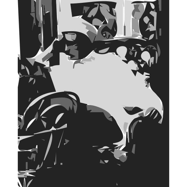 SVG Rachmaninoff Contemplating autotrace