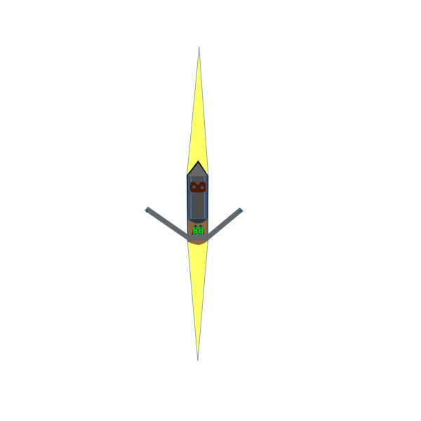 SVG Racing boat with oars