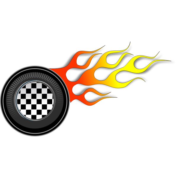 SVG Racing wheel icon vector image