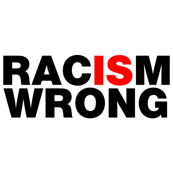 SVG Racism is wrong Typography