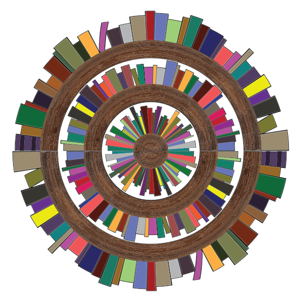 SVG Radial bookshelves image