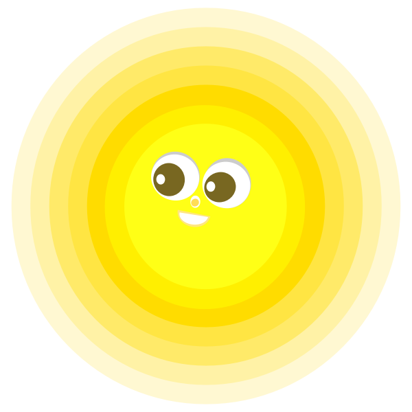 SVG Radiating sun