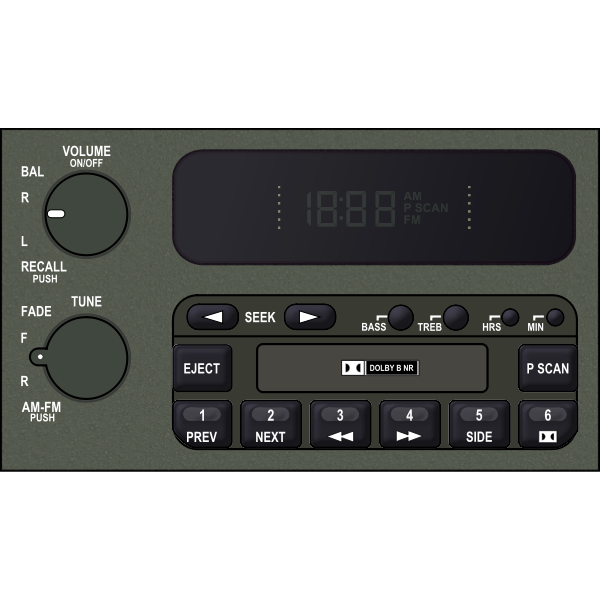 SVG Radio cassette player
