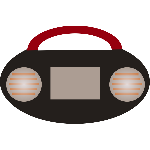 SVG Radio cassette player vector image