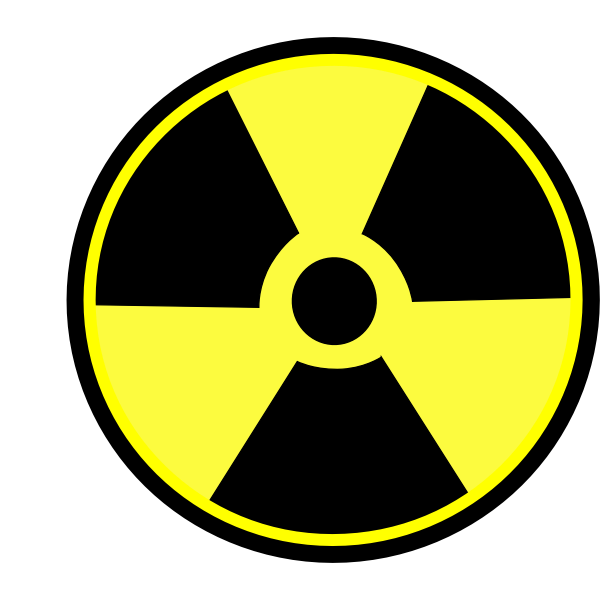 SVG Radioactive warning label vector clip art