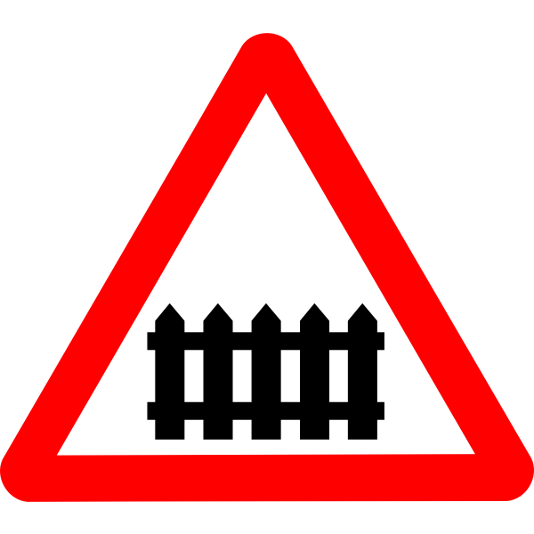 SVG Rail fence road sign