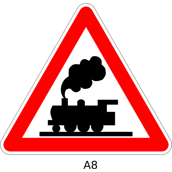 SVG Railroad crossing without gates