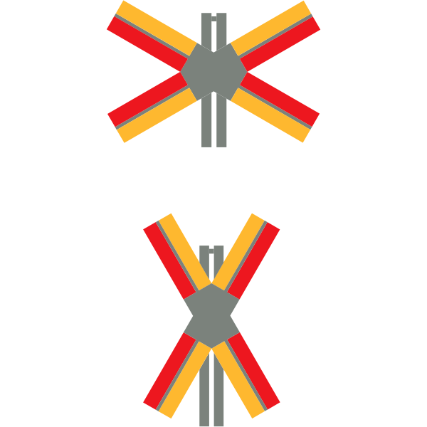 SVG Railway crossing road sign vector illustration