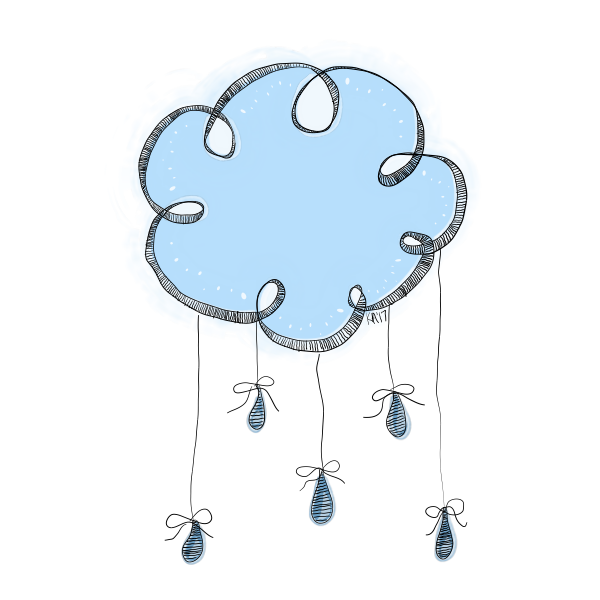 SVG Rain cloud doodle